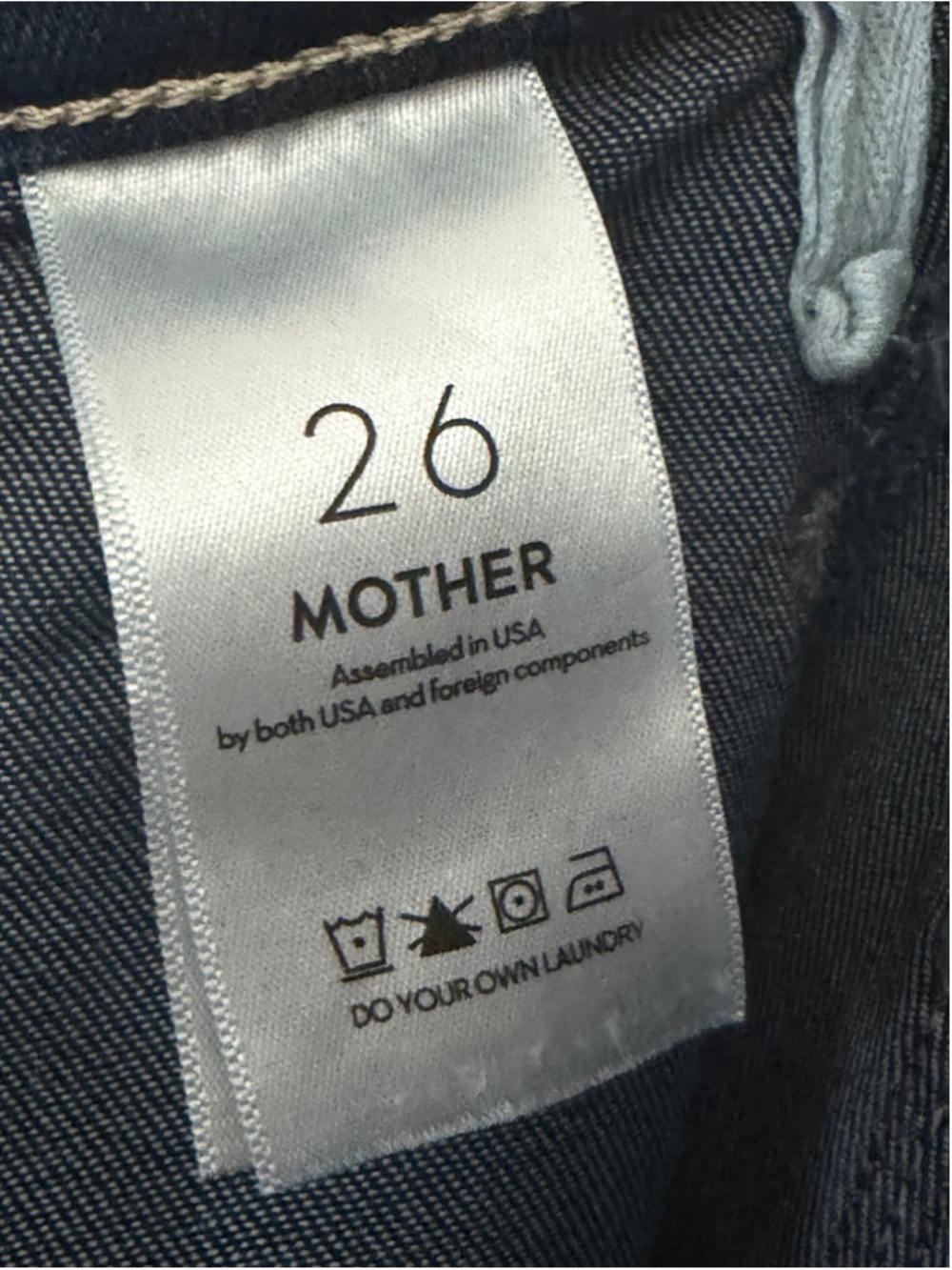 NWT MOTHER Lil’ Hustler Roller Patch Pocket Sneak Jeans 26 Petite wide leg - Picture 6 of 8